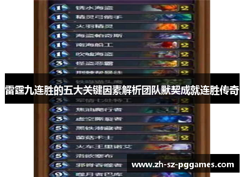 雷霆九连胜的五大关键因素解析团队默契成就连胜传奇